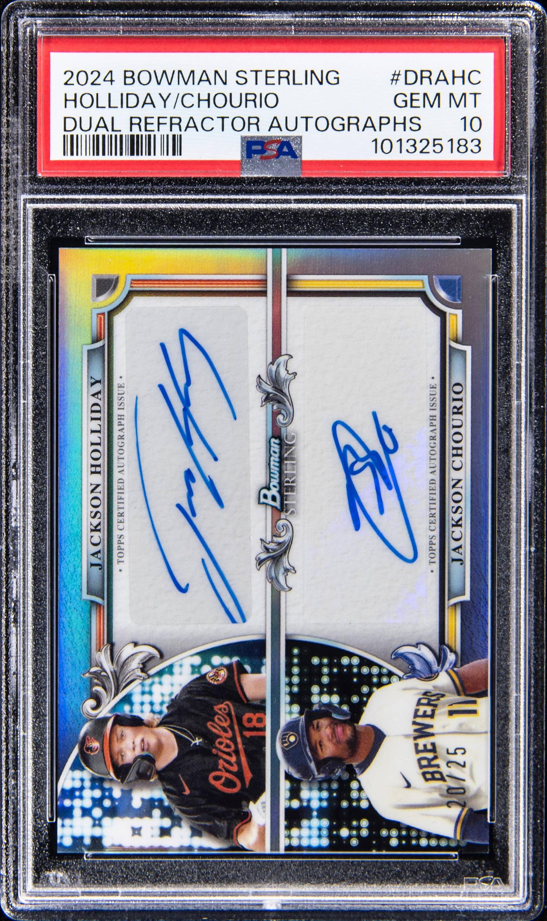 2024 Bowman Sterling Dual Refractor Autographs Holliday/Chourio #DRAHC