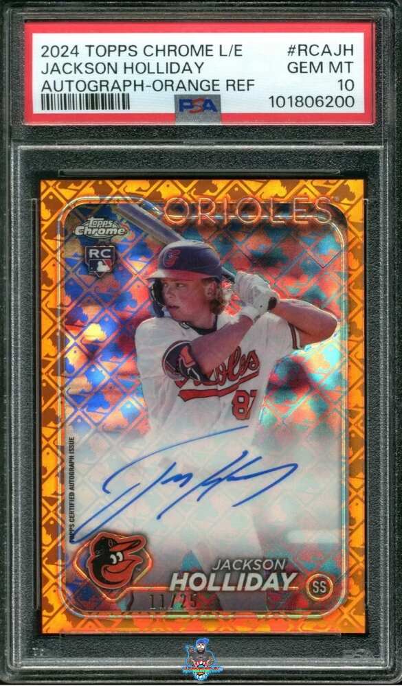 2024 Topps Chrome Logofractor Edition MLB Refractor Chrome Autographs Autograph-Orange Ref Jackson Holliday #RCAJH