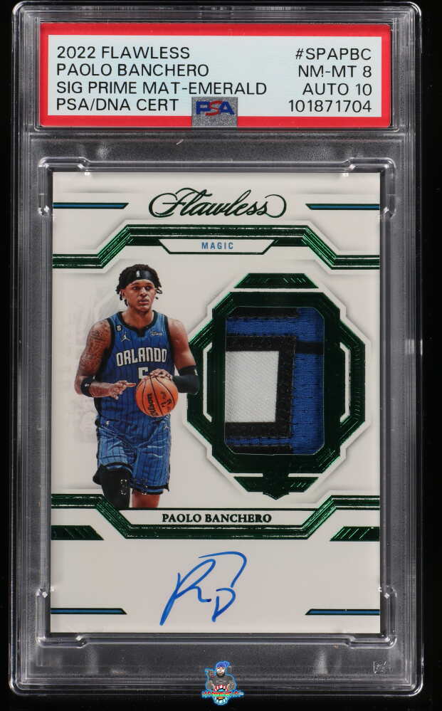 2022 Panini Flawless Signature Prime Material Emerald Paolo Banchero #37 /5