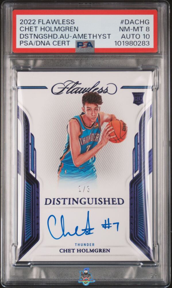 2022 Panini Flawless Distinguished Autograph Amethyst Chet Holmgren #1 /3