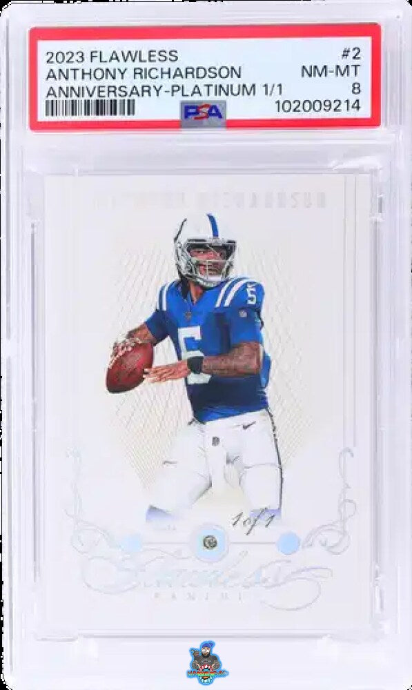 2023 Panini Flawless Anniversary Platinum Anthony Richardson #2 /1