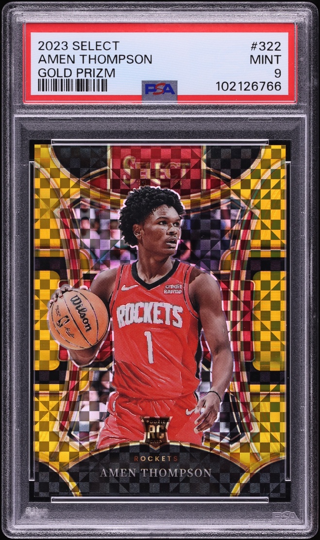 2023 Panini Select Courtside Gold Prizm Amen Thompson #322