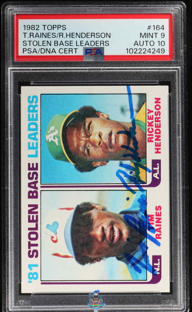 1982 Topps Rickey Henderson/Tim Raines #164