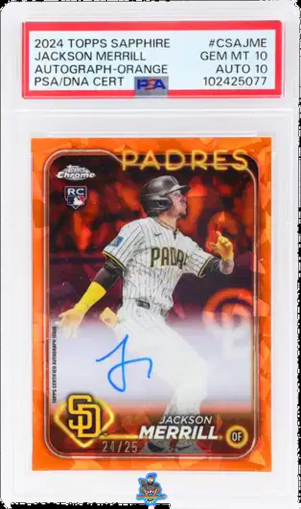 2024 Topps Chrome Sapphire Autograph Orange Jackson Merrill #CSAJME /25