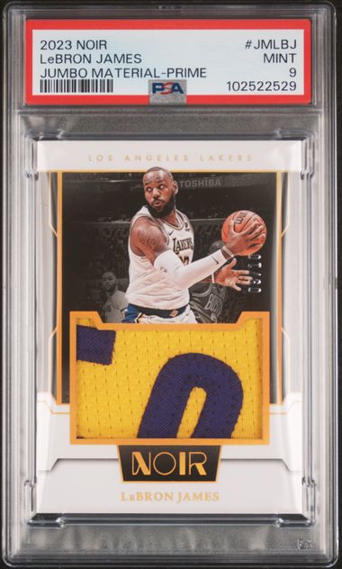 2023 Panini Noir Jumbo Materials Prime LeBron James #JMLBJ