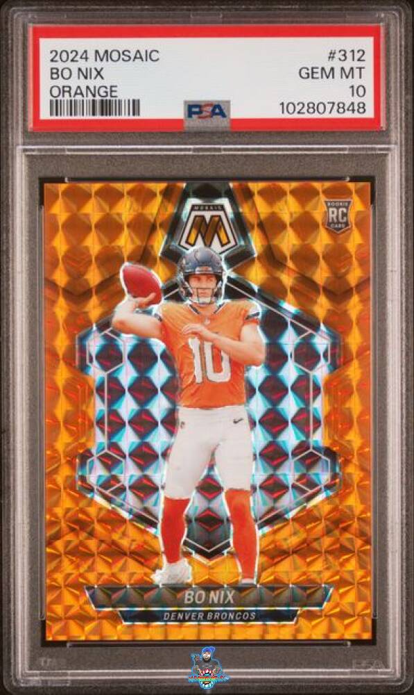 2024 Panini Mosaic Orange Bo Nix #312 /199