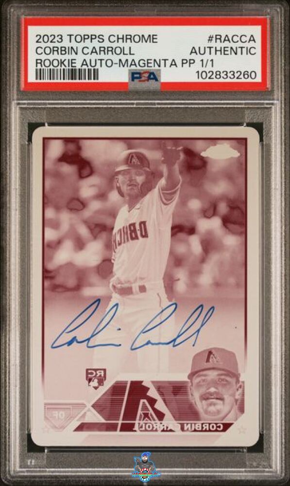 2023 Topps Chrome Rookie Autograph Magenta Printing Plates Corbin Carroll #RA-CCA /1