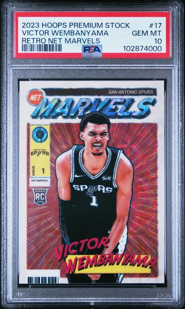 2023 Panini Hoops Premium Stock Retro Net Marvels Victor Wembanyama #17