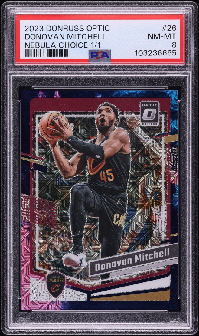 2023 Panini Donruss Optic Nebula Choice 1/1 Donovan Mitchell #26