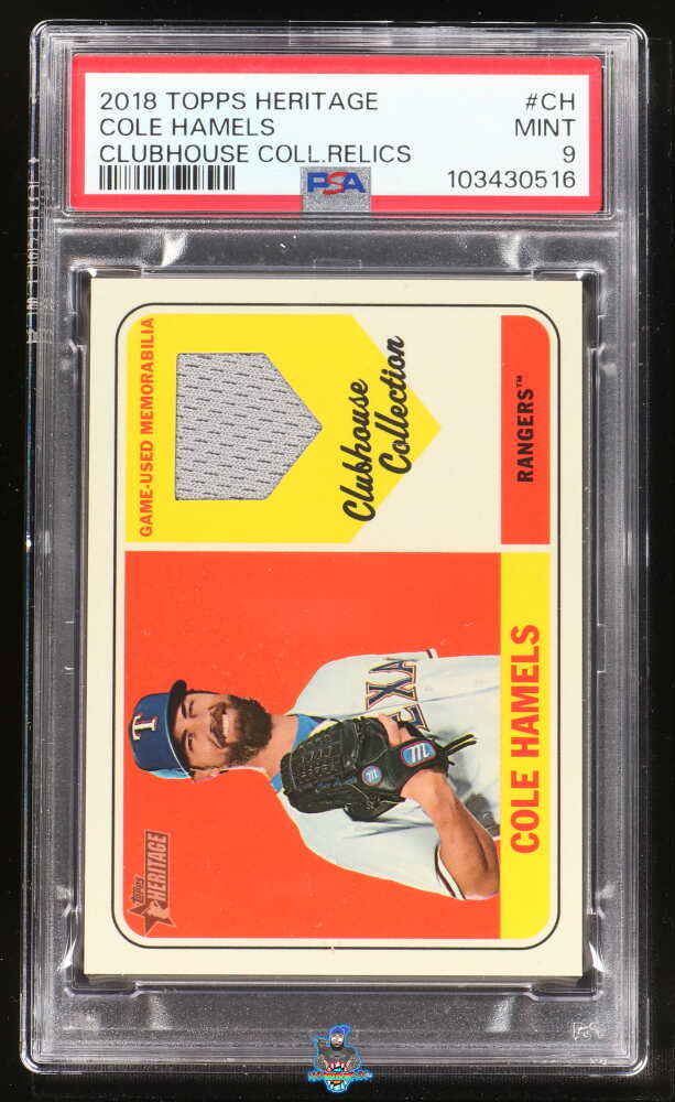 2018 Topps Heritage Clubhouse Collection Relic Cole Hamels #CCRCH