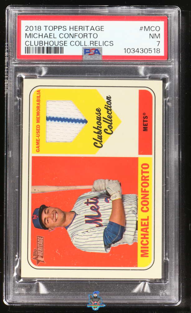 2018 Topps Heritage Clubhouse Collection Relic Michael Conforto #CCRMCO