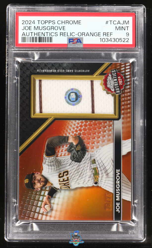 2024 Topps Chrome Authentics Relic Orange Refractor Joe Musgrove #TCAJM /25