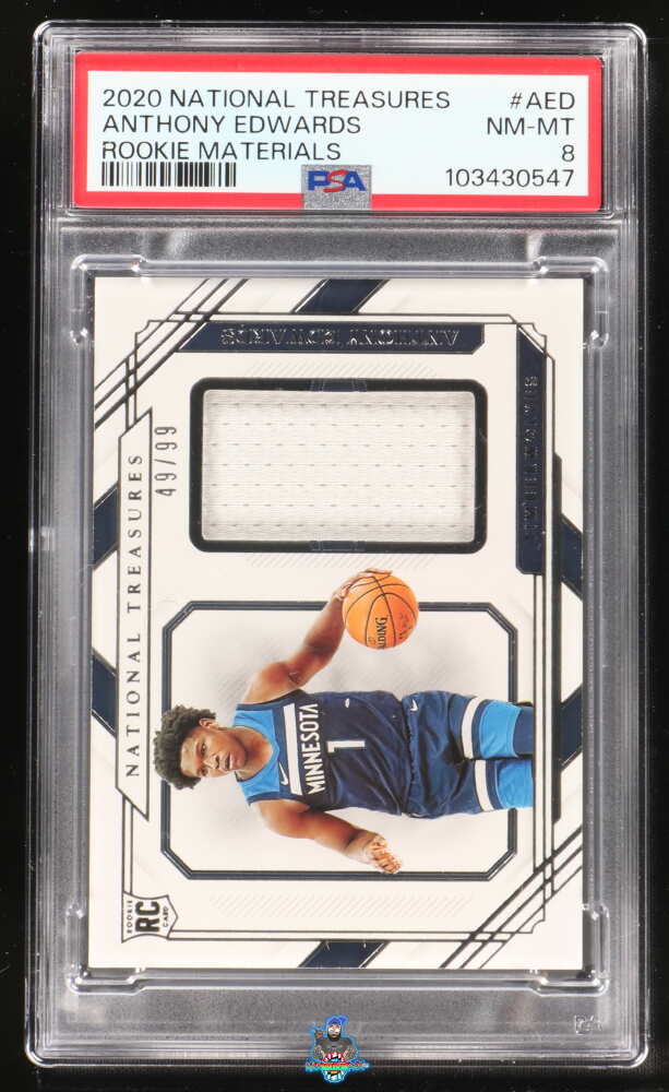2020 National Treasures Rookie Materials Anthony Edwards #21 /99