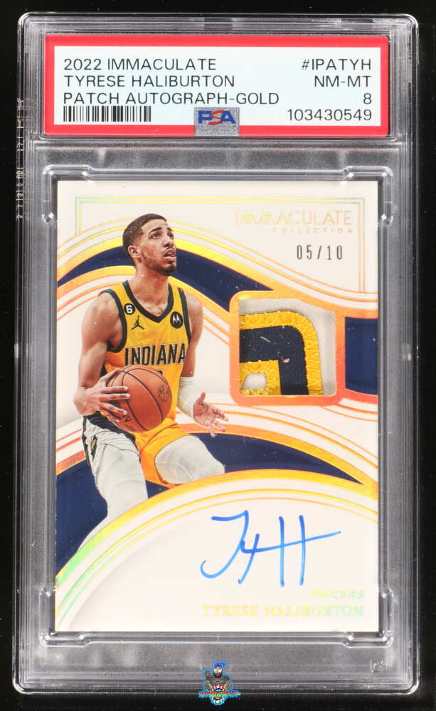2022 Immaculate Collection Immaculate Patch Autograph Gold Tyrese Haliburton #IPA-TYH /10