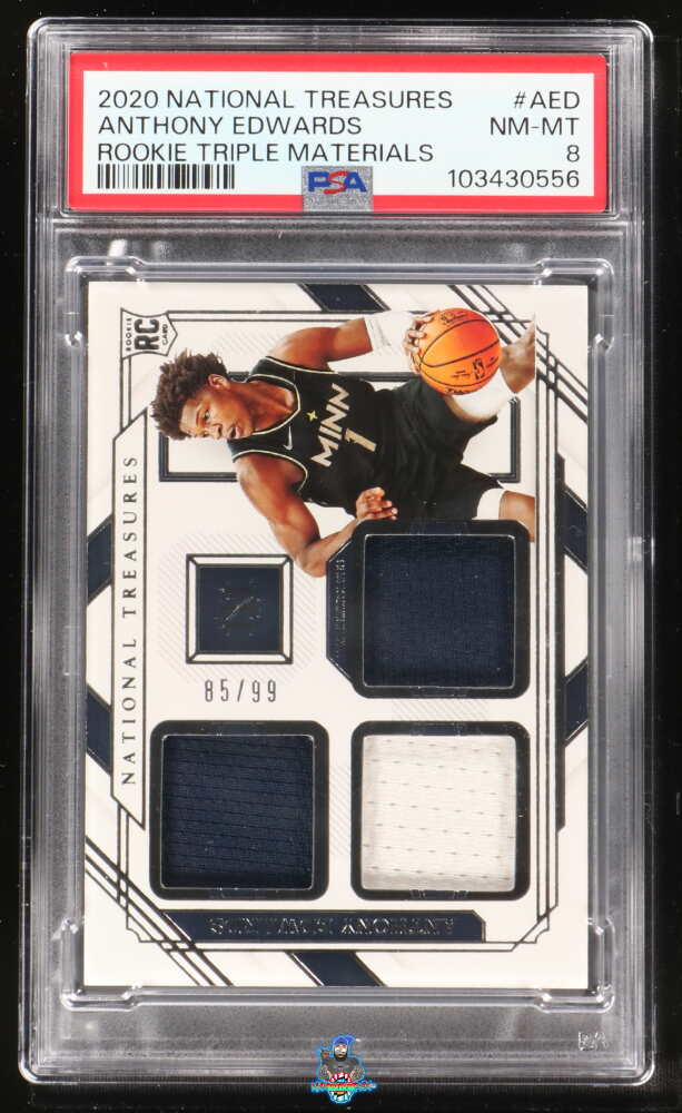 2020 National Treasures Rookie Triple Materials Anthony Edwards #21 /99