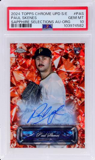 2024 Topps Chrome Update Paul Skenes Sapphire Selections Autograph Orange