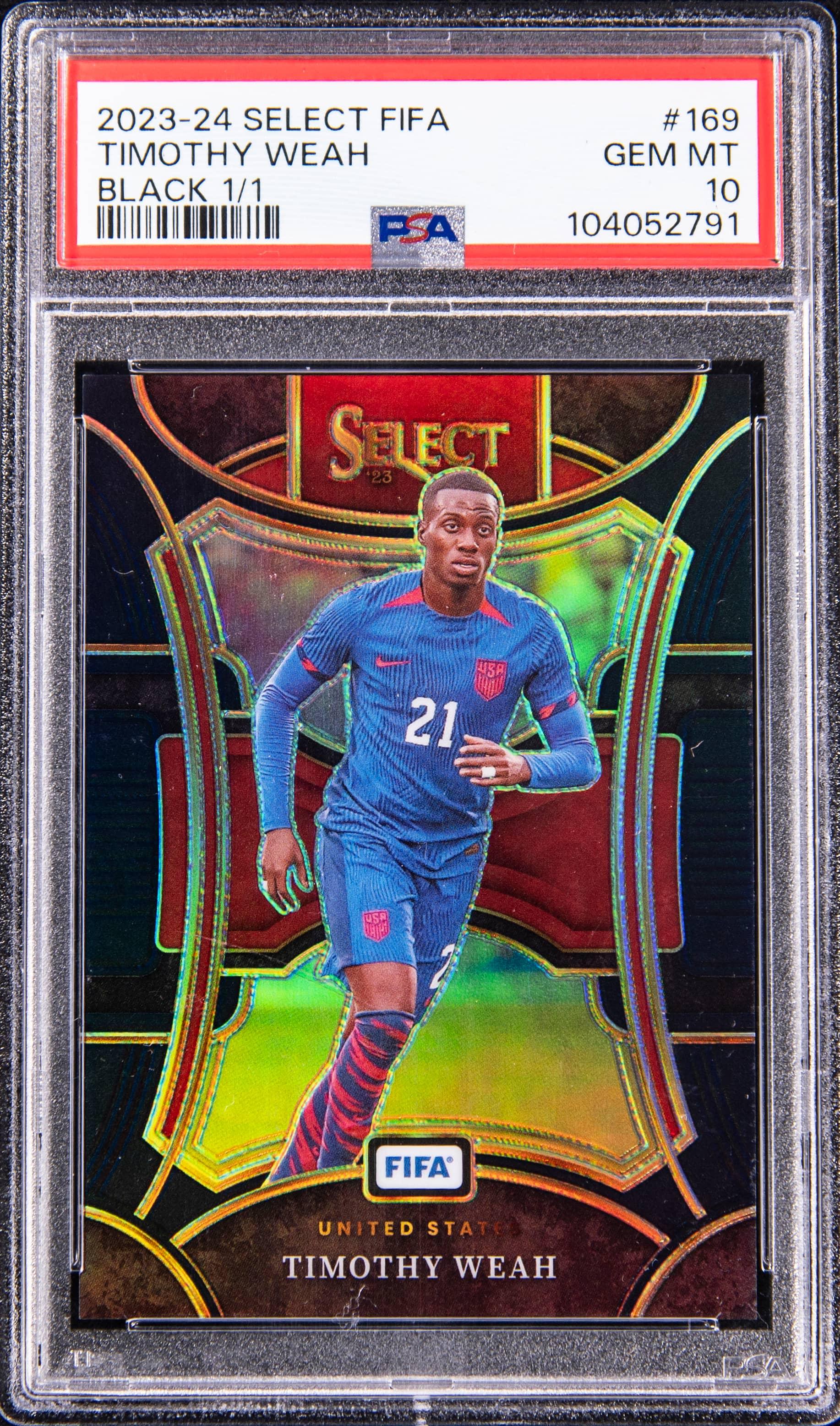 2023 Panini Select Fifa Black 1/1 Timothy Weah #169