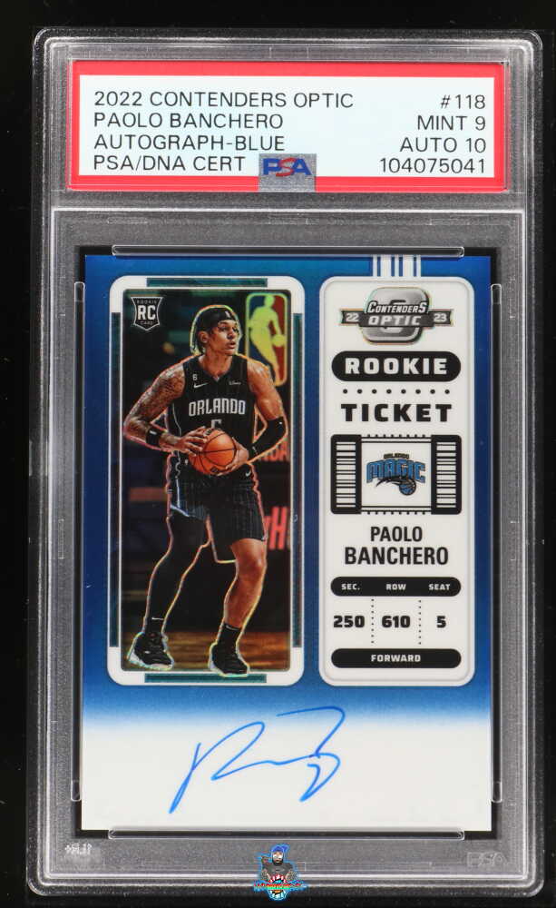2022 Panini Contenders Optic Rookie Ticket Autograph Blue Paolo Banchero #118 /49