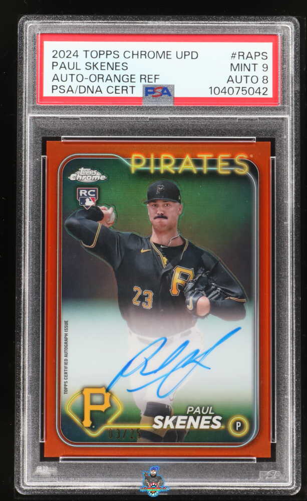 2024 Topps Chrome Update Chrome Baseball Update Series Autographs Autograph-Orange Ref Paul Skenes #RAPS