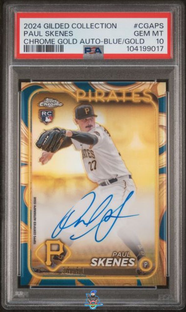 2024 Topps Gilded Collection Topps Chrome Autograph Blue Gold Paul Skenes #CGAPS /50