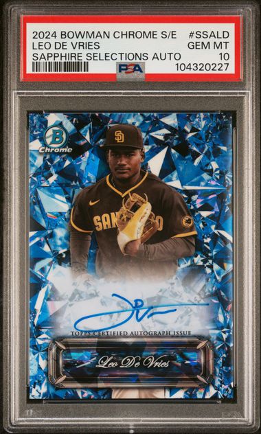 2024 Bowman Chrome Sapphire Edition Sapphire Selections Autographs Sapphire Selections Auto Leo De Vries #SSALD