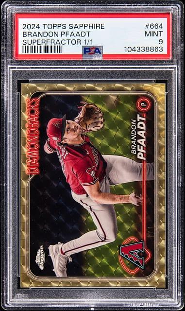 2024 Topps Chrome Sapphire Superfractors Brandon Pfaadt #664 /1