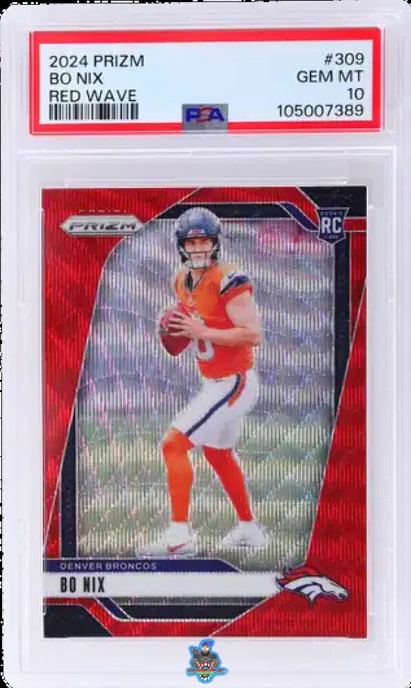 2024 Panini Prizm Red Wave Prizm Bo Nix #309 /149