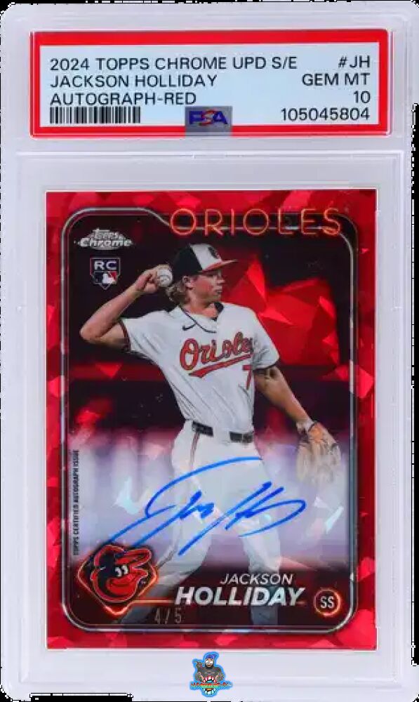 2024 Topps Chrome Update Sapphire Autograph Red Jackson Holliday #JH /5