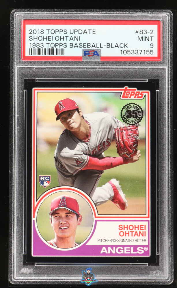 2018 Topps Update '83 Topps Black Shohei Ohtani #832 /299