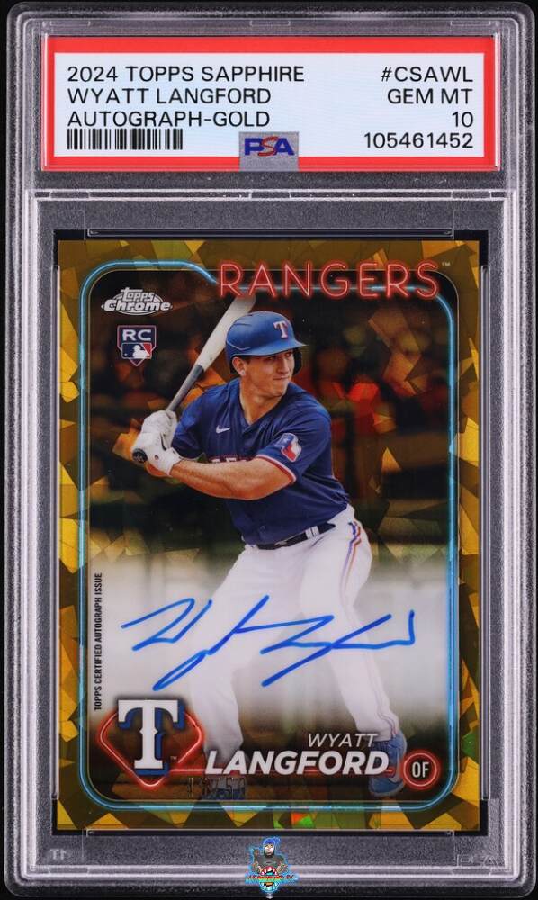 2024 Topps Chrome Sapphire Chrome Sapphire Autographs Autograph-Gold Wyatt Langford #CSAWL