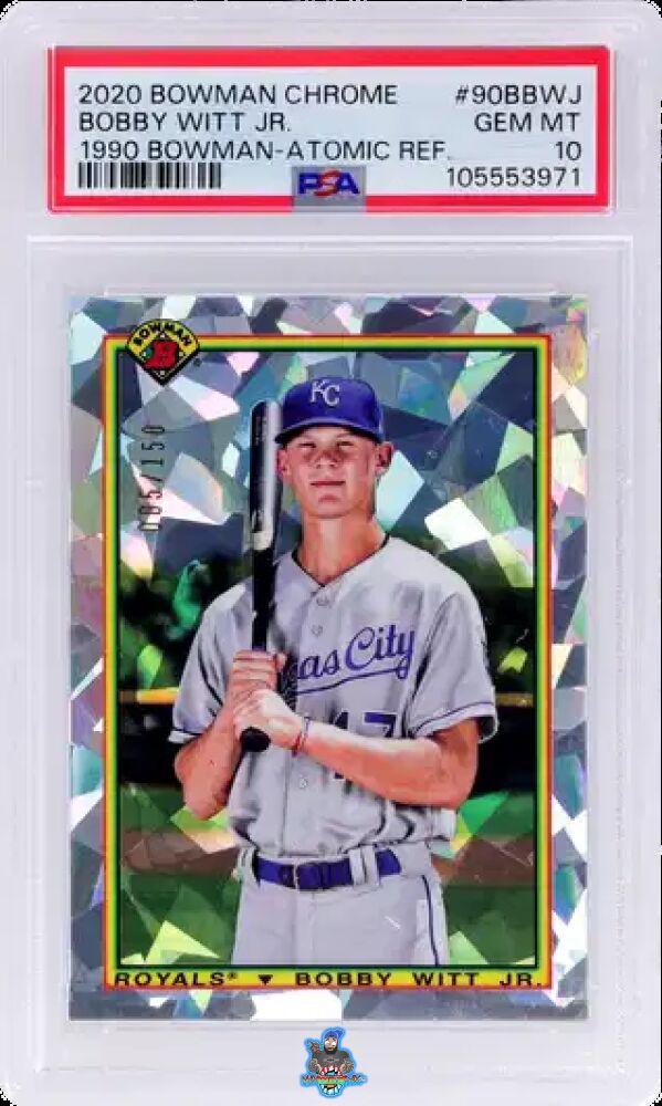 2020 Bowman Chrome '90 Bowman Atomic Refractor Bobby Witt Jr. #90BBWJ /150