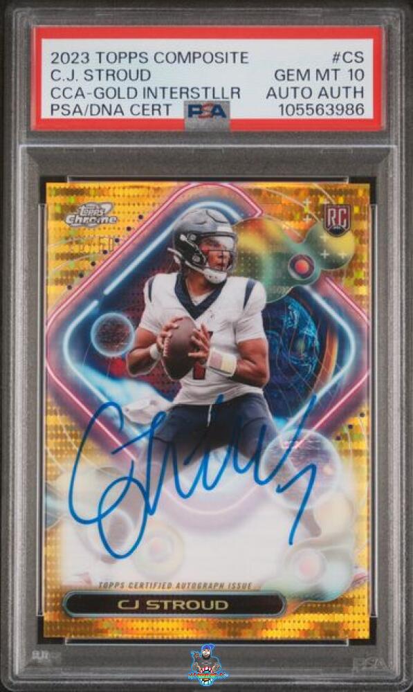2023 Topps Composite Cosmic Chrome Autographs Gold Interstellar Refractors CJ Stroud #CCACS