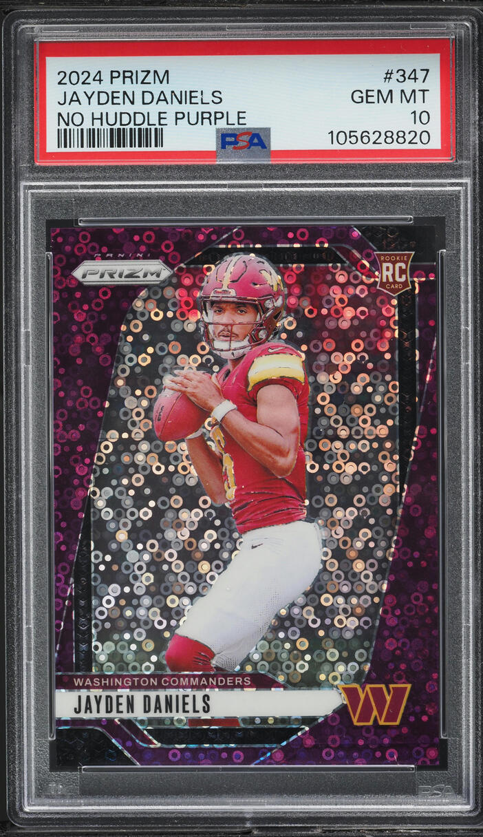 2024 Panini Prizm No Huddle Purple Jayden Daniels #347