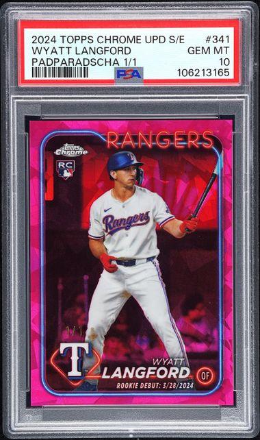 2024 Topps Chrome Sapphire Update Series Wyatt Langford Padparadscha 1/1