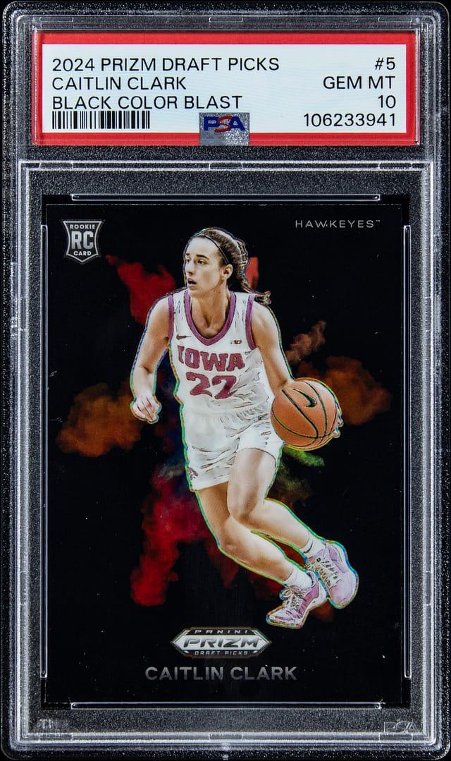 2024 Panini Prizm Draft Picks Black Color Blast Caitlin Clark #5