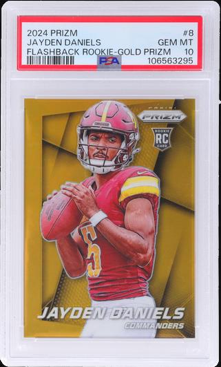 2024 Panini Prizm Jayden Daniels Flashback Rookie Gold Prizm