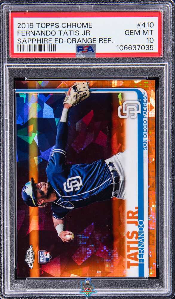 2019 Topps Chrome Sapphire Orange Fernando Tatis Jr. #410 /25