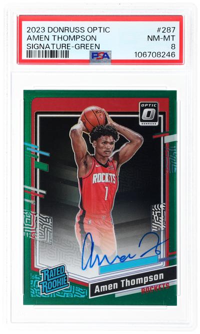 2023 Donruss Optic Rated Rookie Signature Green Amen Thompson #287 /5