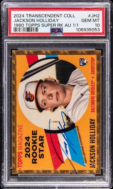 2024 Topps Transcendent Collection 1960 Topps Super Rookie Autograph 1/1 #RSSA-JH2 Jackson Holliday