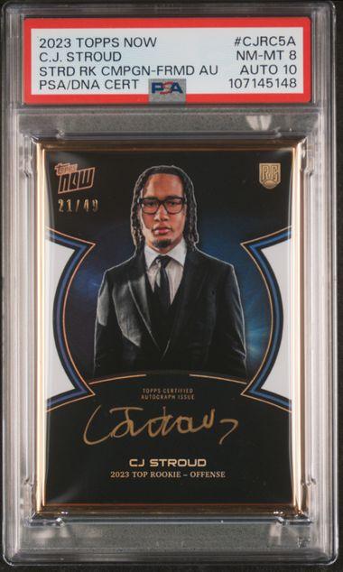 2023 Topps Now CJ Stroud Rookie Campaign CJ Stroud Stroud Rk Cmpgn-Framed Au
