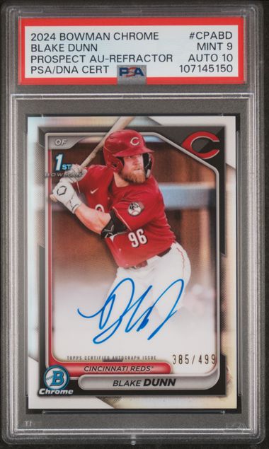 2024 Bowman Chrome Prospect Autograph Refractor Blake Dunn #CPABD