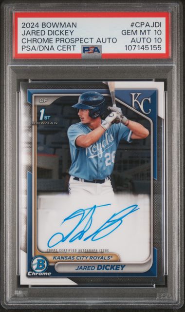 2024 Bowman Chrome Prospect Autograph Jared Dickey #CPAJDI