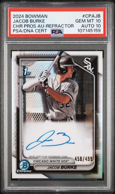 2024 Bowman Chrome Prospect Autograph Refractor Jacob Burke #CPAJB /499