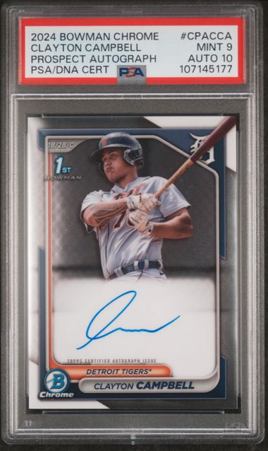 2024 Bowman Chrome Prospect Autographs Prospect Autograph Clayton Campbell #CPACCA