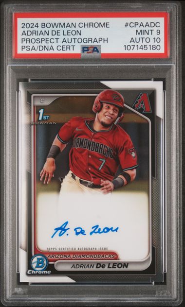 2024 Bowman Chrome Prospect Autograph Adrian De Leon #CPAADC