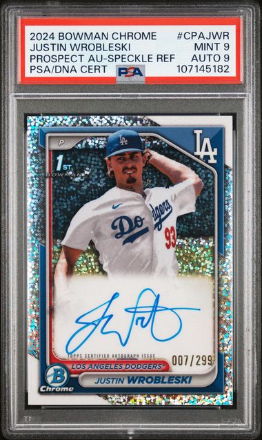 2024 Bowman Chrome Prospect Autograph Speckle Refractor Justin Wrobleski #CPAJWR