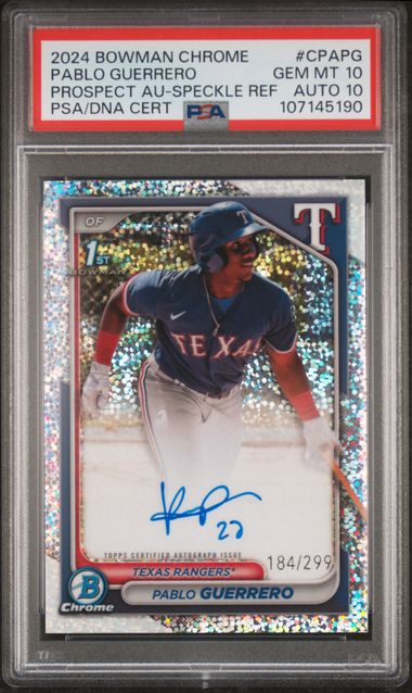 2024 Bowman Chrome Prospect Autographs Prospect Auto-Speckle Ref Pablo Guerrero #CPAPG
