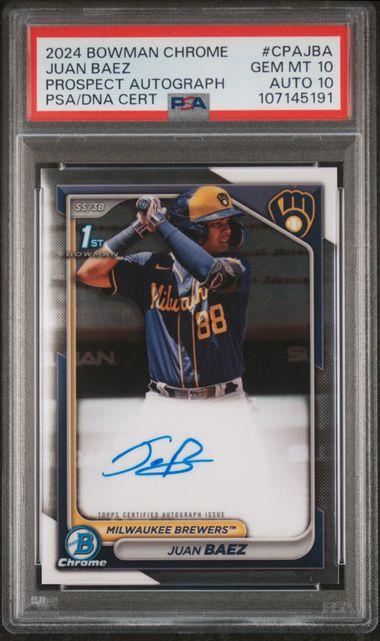 2024 Bowman Chrome Prospect Autograph Juan Baez #CPAJBA