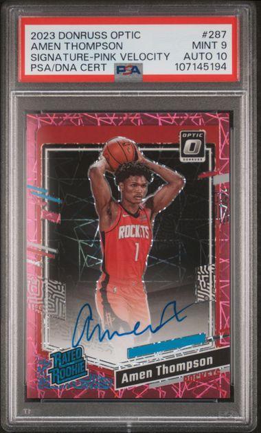2023 Donruss Optic Amen Thompson Signature Pink Velocity