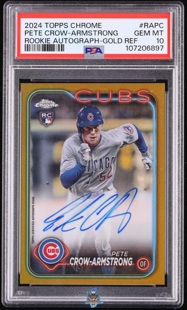 2024 Topps Chrome Rookie Autographs Rookie Autograph-Gold Ref Pete Crow-Armstrong #RAPC